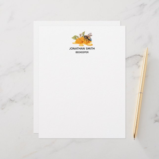 Elegant Honeycombi med bin Brevhuvud (Fram/Back In Situ)