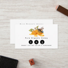 Elegant Honeycombi med bin Lojalitetskort