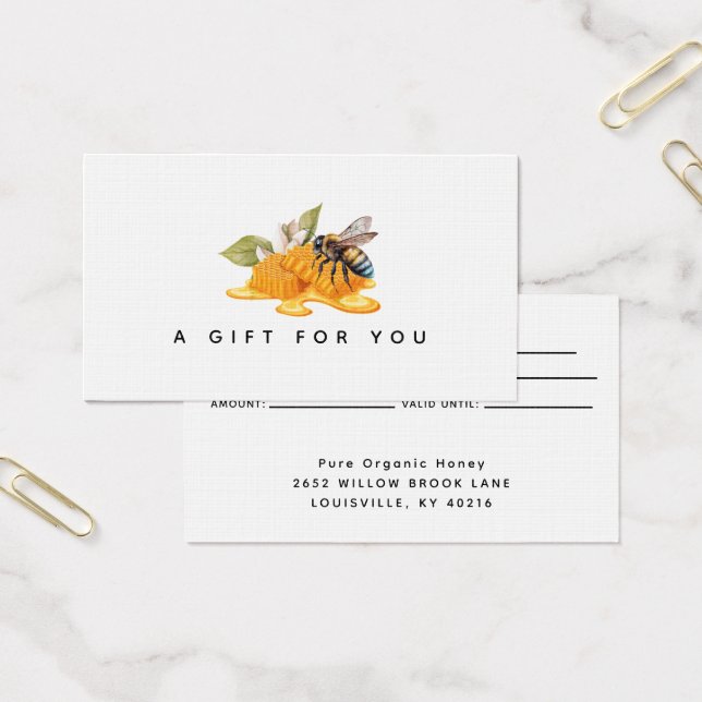 Elegant Honeycombi med bipresentkort Visitkort (Kontor)