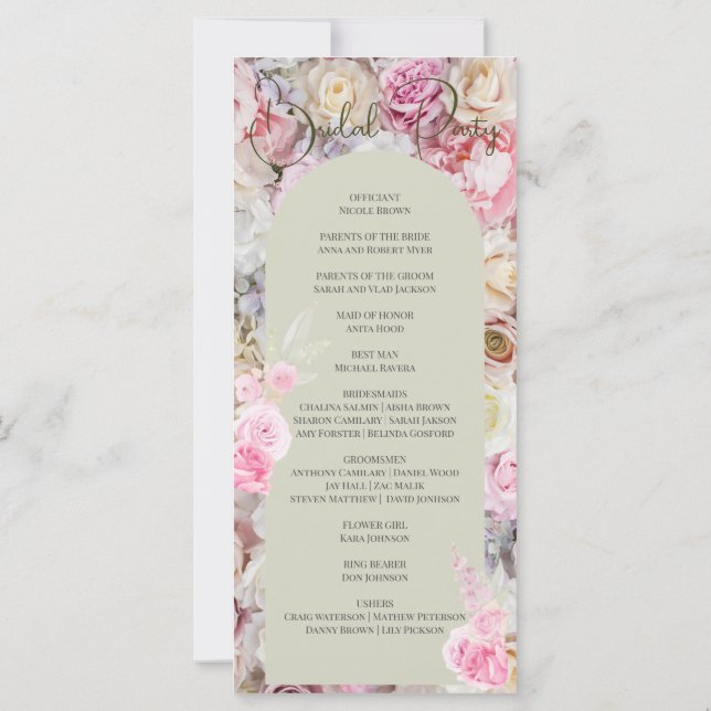 Elegant Honung Blommigt Arch Summer Bröllop Ceremo (Baksida)