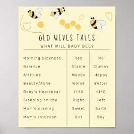 Elegant honungsbin Gamla frukttsagor ombord Poster