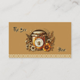 Elegant Honungsburk för Biodlare & Honungsproducen Visitkort