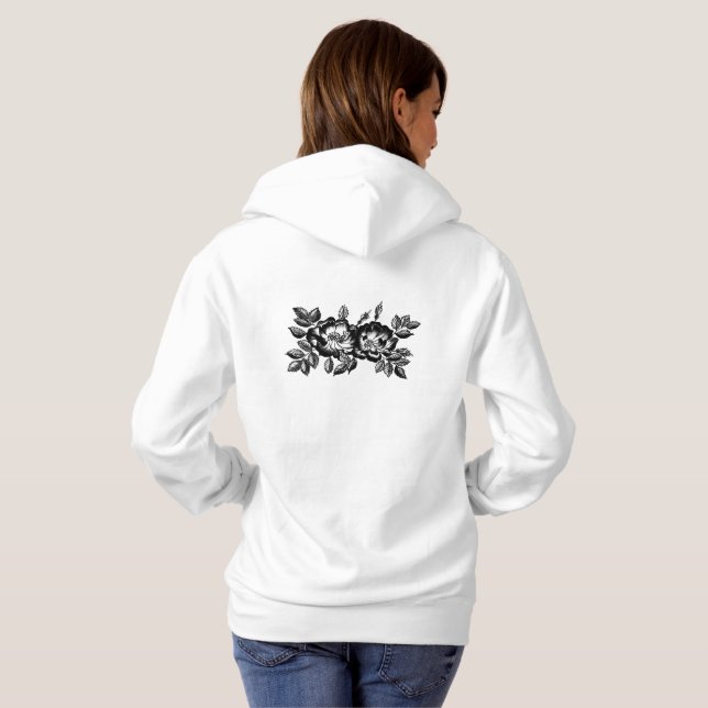 elegant Hoodie med skalle. T Shirt (Hel baksida)