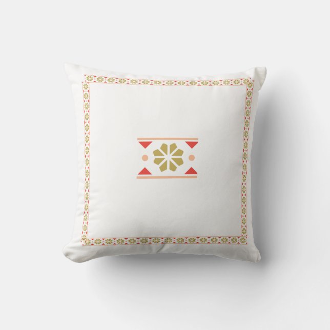 Elegant hörndesign fyrkantig kudde | Minimalistisk (Framsida)