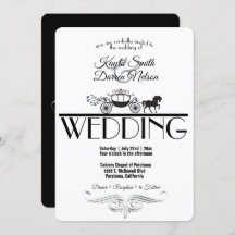 Elegant Horse and Buggy Bröllop