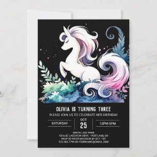 Elegant Horse Birthday Inbjudningar