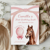 Elegant Horse Bow 1:a födelsedagen