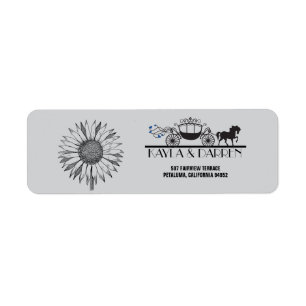 Elegant Horse & Buggy Returadress Etikett