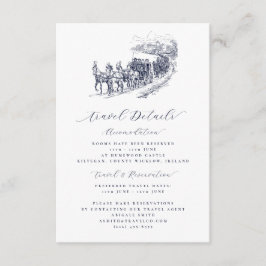 Elegant Horse Carriage Bröllop Travel Information Tilläggskort