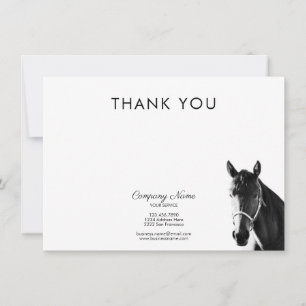 Elegant Horse Head BW Tack Business Anteckningskort