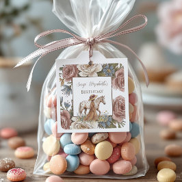 Elegant Horse Lover Birthday Fyrkantigt Klistermärke