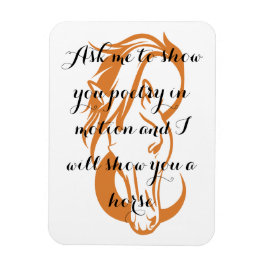 Elegant Horse Magnet med poetricitat