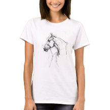 Elegant Horse Porträtt Sketch