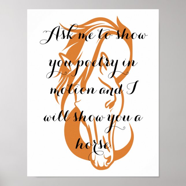 Elegant Horse Poster med offert (Framsidan)