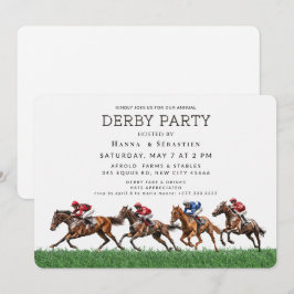 Elegant Horse Racing Garden Party Invitation Inbjudningar