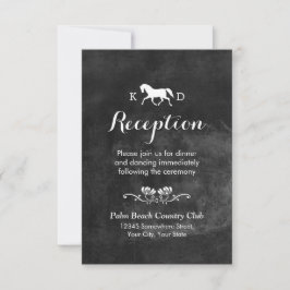 Elegant Horse Wedding Reception Inbjudningar