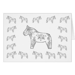 Elegant Horses, blank inuti Hälsningskort