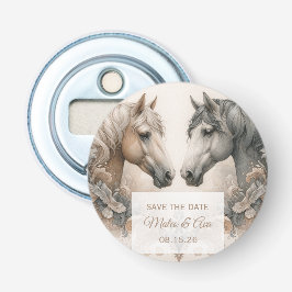 Elegant Horses Bröllop spara datum Flasköppnare