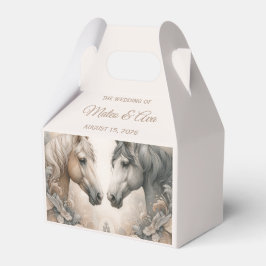 Elegant Horses Wedor Favor Box Presentaskar