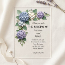 Elegant Hortensia Blommig Hörnalternativ Akryl Brö