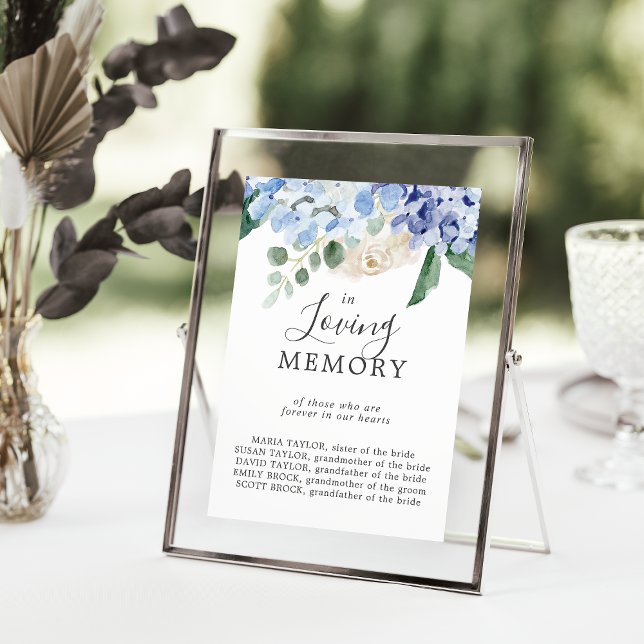 Elegant Hortensia Minnestavla Med Kärleksfullt Min Poster (Skapare uppladdad)