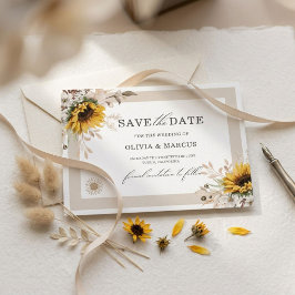 Elegant Höst Blommig Spara Datum Kort