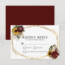 Elegant Höst Blommigtar och Geometric Ram Bröllop