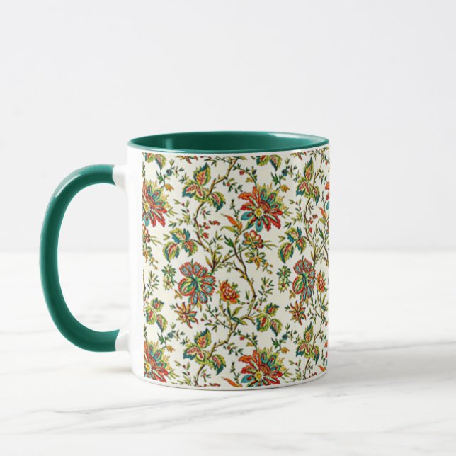 Elegant höst blomster mönster mugg (Vänster)