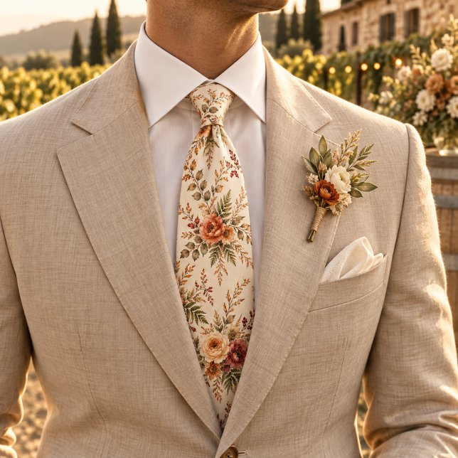 Elegant Höst Bröllop med Vildblommor Slips (Skapare uppladdad)
