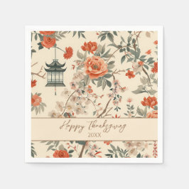 Elegant Höst Chinoiserie Thanksgiving Pappersservett