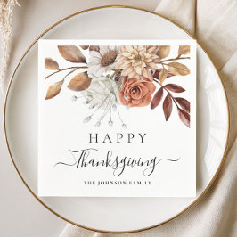 Elegant Höst Glad Thanksgiving Pappersservett