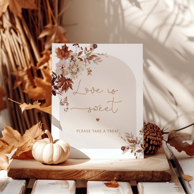 Elegant höst Kärlek är sött ta en godbit Affisch (Skapare uppladdad)