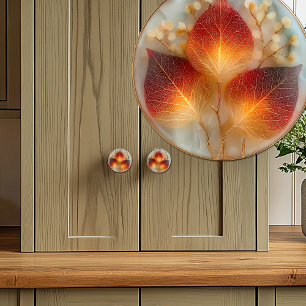 Elegant höst ljus orange gula blad knopp
