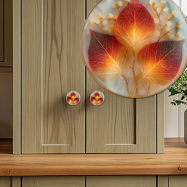Elegant höst ljus orange gula blad  knopp (Skapare uppladdad)