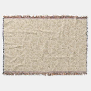 Elegant Höst löv Boho Minimalist Farmhouse Filt