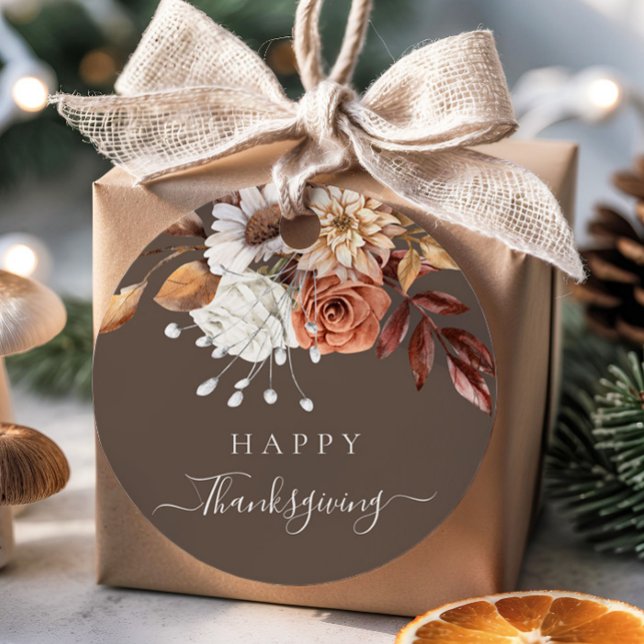 Elegant Höst löv Happy thanksgiving Gåvor Etiketter (Elegant Fall Leaves Happy Thanksgiving Favor Tags)