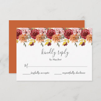 Elegant Höst löv hösten Bröllop OSA Kort