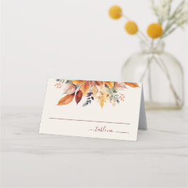 Elegant Höst löv hösten Bröllop Placeringskort