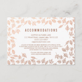 Elegant Höst löv kopparinkvarteringskort Tilläggskort