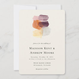 Elegant Höst löv moderna höstkonsten Bröllop Inbjudningar