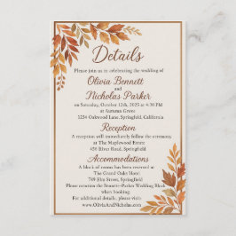 Elegant, Höst löv och kopparskript, höjdpunkt Tilläggskort