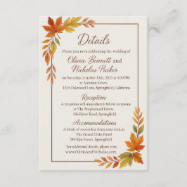 Elegant, Höst löv och kopparskript, höjdpunkt Tilläggskort