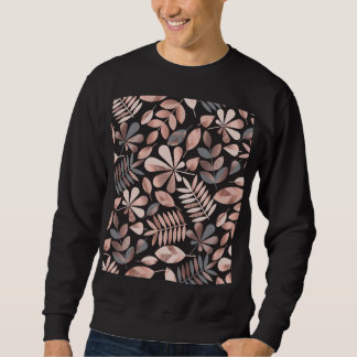 Elegant Höst löv: Pastellgeometri Lång Ärmad Tröja