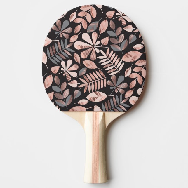 Elegant Höst löv: Pastellgeometri Pingisracket (Framsidan)