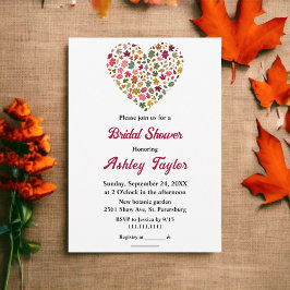 Elegant Höst löv romantisk Möhippa Inbjudningar