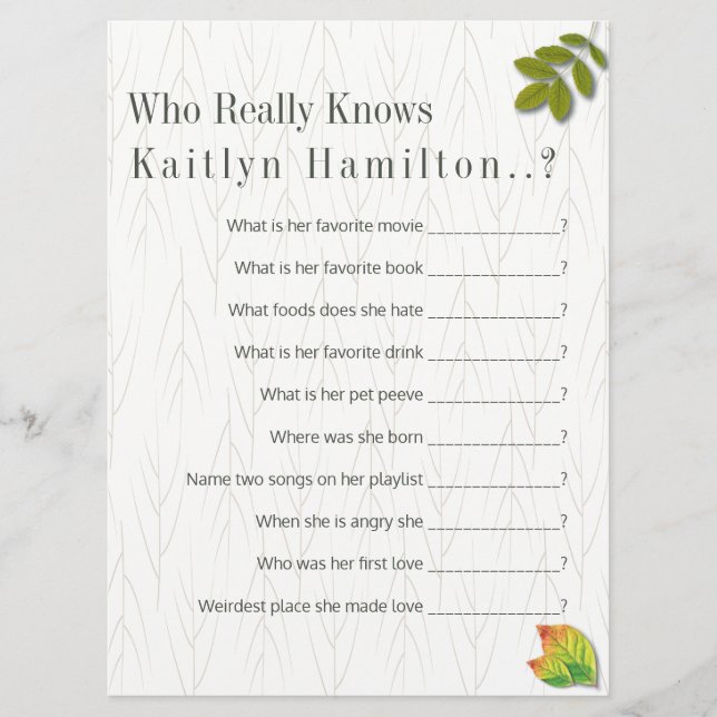 Elegant Höst Oak underbart minimalistiskt Bröllop (Framsida)