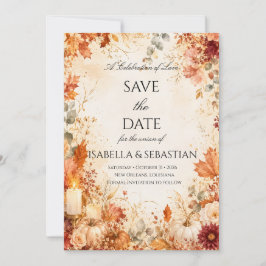 Elegant höstblomma | Rustik höstbröllop Spara Datumet