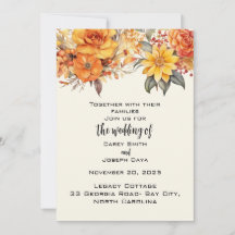 Elegant höstblommig bröllopsfest 