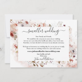 Elegant höstblommig mindre bröllopsvirtual meddelande
