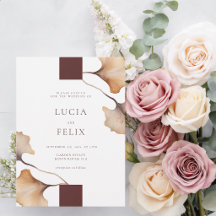 Elegant höstblommig minimalistisk bröllop